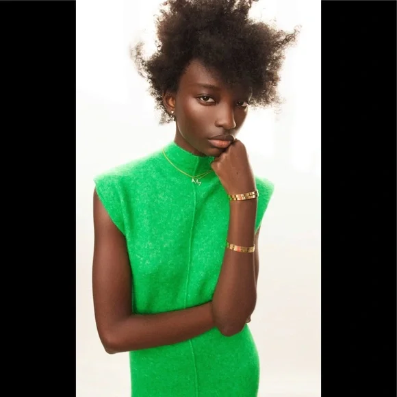 NWT ZARA STERLING SILVER INITIAL BRACELET [L] - Picture 2 of 5